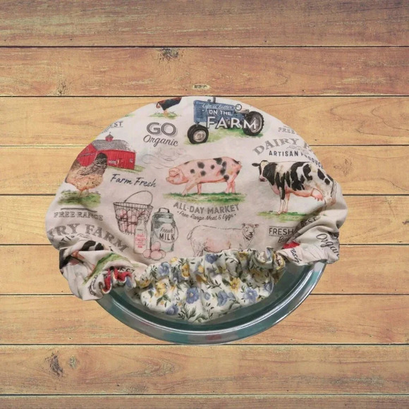 Kitchenaid Bowl Cover Reversible Farm and Country Floral Mixer Bowl Cover - Picture 4 of 6